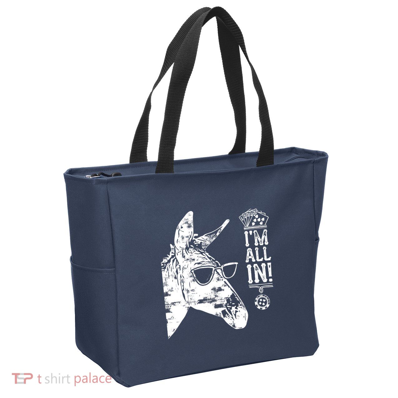 I'm All In Funny Poker Donkey Zip Tote Bag