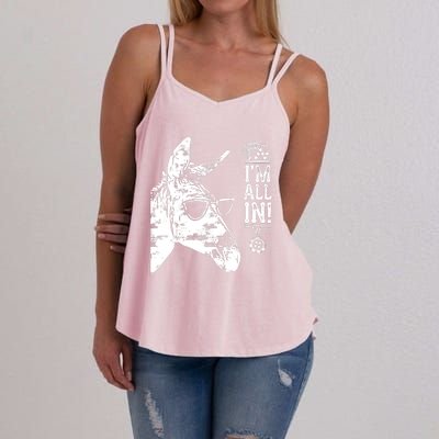 I'm All In Funny Poker Donkey Women's Strappy Tank