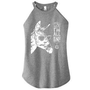 I'm All In Funny Poker Donkey Women's Perfect Tri Rocker Tank