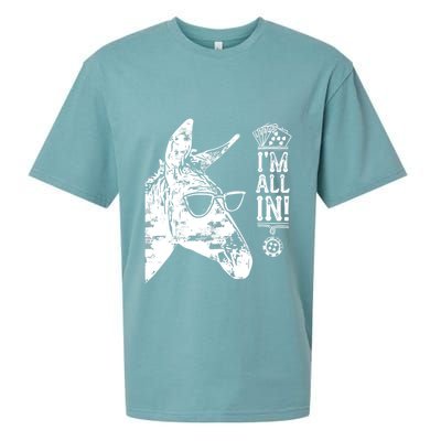 I'm All In Funny Poker Donkey Sueded Cloud Jersey T-Shirt