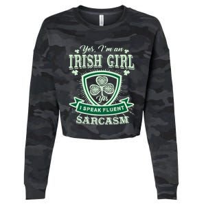 I'm an Irish Girl, Perfect Funny St Patrick's Day Girl Cropped Pullover Crew