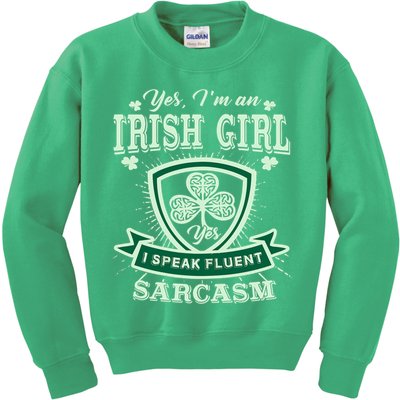 I'm an Irish Girl, Perfect Funny St Patrick's Day Girl Kids Sweatshirt