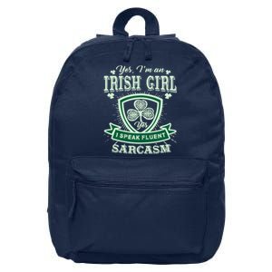 I'm an Irish Girl, Perfect Funny St Patrick's Day Girl 16 in Basic Backpack