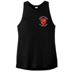 Israel Army Idf 35th Paratroopers Brigade Back & Front Ladies PosiCharge Tri-Blend Wicking Tank