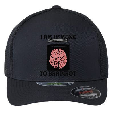 I Am Immune To Brainrot Flexfit Unipanel Trucker Cap