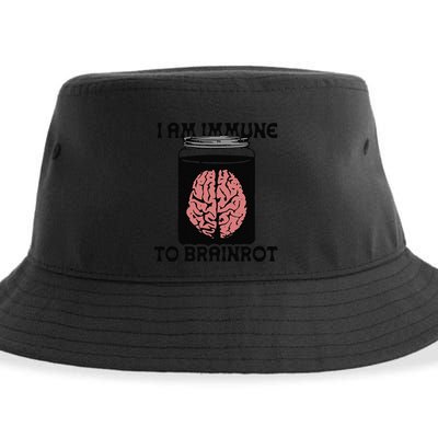 I Am Immune To Brainrot Sustainable Bucket Hat
