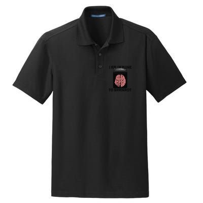 I Am Immune To Brainrot Dry Zone Grid Polo