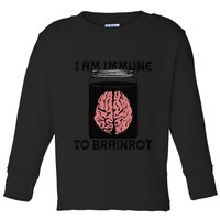 I Am Immune To Brainrot Toddler Long Sleeve Shirt