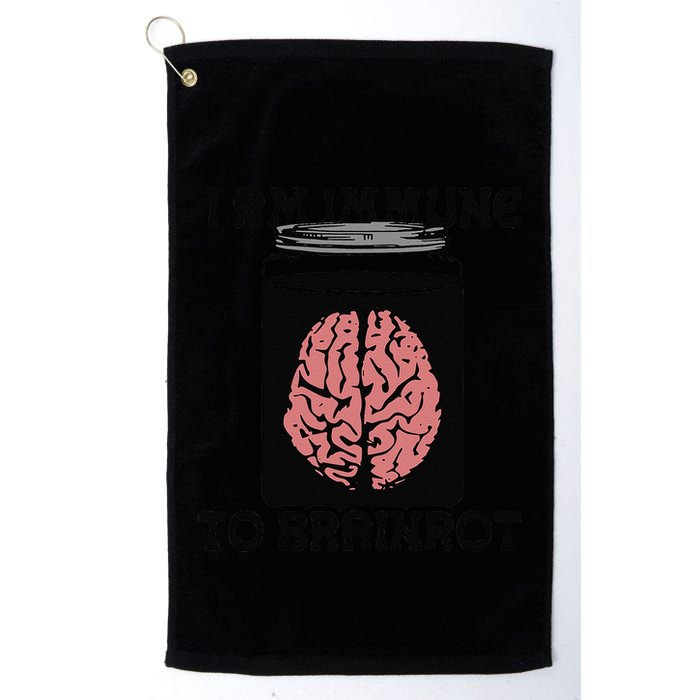 I Am Immune To Brainrot Golf Towel