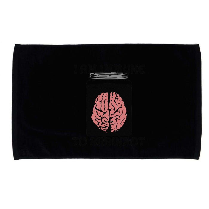 I Am Immune To Brainrot Microfiber Hand Towel