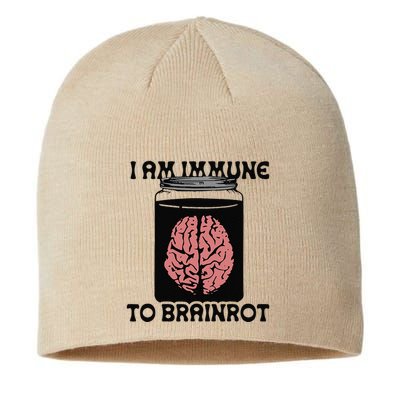 I Am Immune To Brainrot Sustainable Beanie