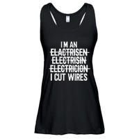 IM An ... I Cut Wires Lineman Funny Electrician Ladies Essential Flowy Tank