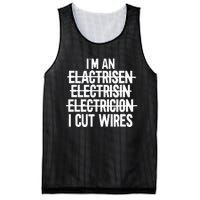 IM An ... I Cut Wires Lineman Funny Electrician Mesh Reversible Basketball Jersey Tank