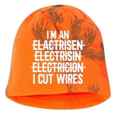 IM An ... I Cut Wires Lineman Funny Electrician Kati - Camo Knit Beanie