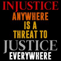 Injustice Anywhere Is A Threat To Justice Everywhere Drawstring Bag
