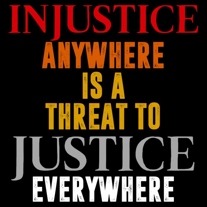 Injustice Anywhere Is A Threat To Justice Everywhere Drawstring Bag