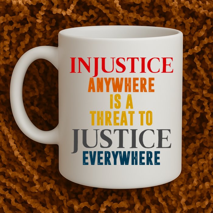 Injustice Anywhere Is A Threat To Justice Everywhere Mug