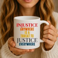 Injustice Anywhere Is A Threat To Justice Everywhere Mug