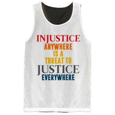 Injustice Anywhere Is A Threat To Justice Everywhere Mesh Reversible Basketball Jersey Tank