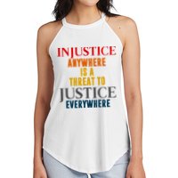 Injustice Anywhere Is A Threat To Justice Everywhere Women's Perfect Tri Rocker Tank
