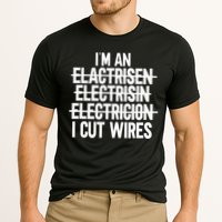 I'm An ... I Cut Wires Lineman Funny Electrician Cooling Performance Crew T-Shirt