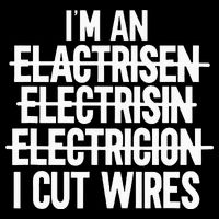 I'm An ... I Cut Wires Lineman Funny Electrician 16 in Basic Backpack