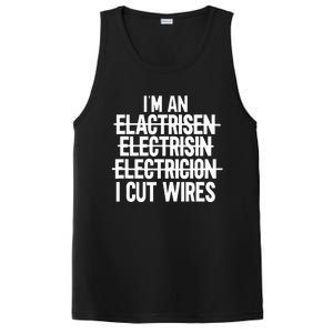 I'm An ... I Cut Wires Lineman Funny Electrician PosiCharge Competitor Tank