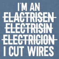 I'm An ... I Cut Wires Lineman Funny Electrician Garment-Dyed Sweatshirt