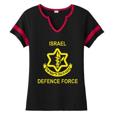 Israel Army (Idf) Israel Defense Force Ladies Halftime Notch Neck Tee