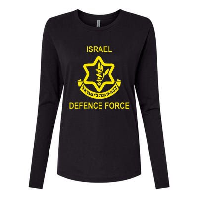 Israel Army (Idf) Israel Defense Force Womens Cotton Relaxed Long Sleeve T-Shirt