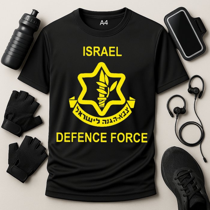 Israel Army (Idf) Israel Defense Force Cooling Performance Crew T-Shirt