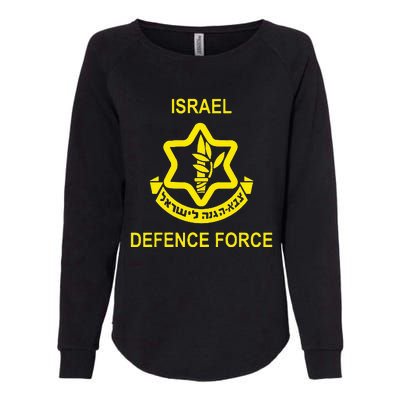 Israel Army (Idf) Israel Defense Force Womens California Wash Sweatshirt