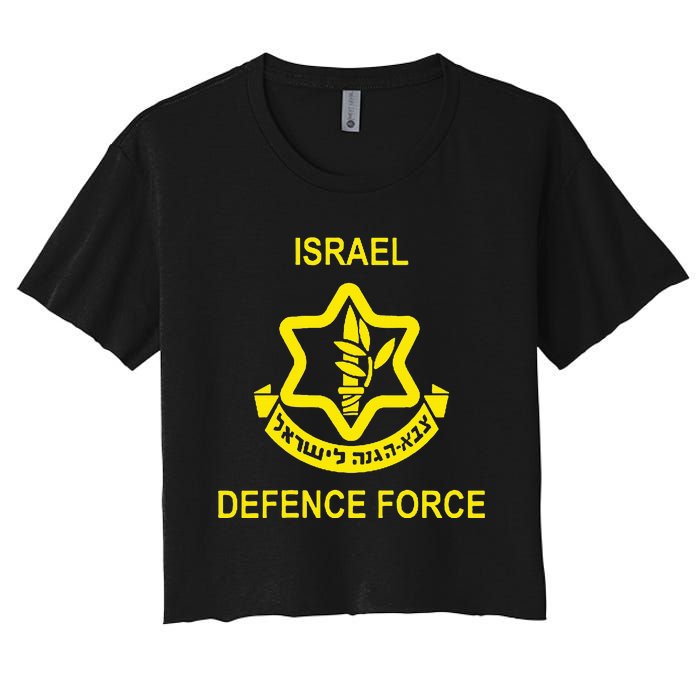 Israel Army (Idf) Israel Defense Force Women's Crop Top Tee