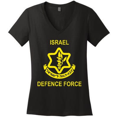 Israel Army (Idf) Israel Defense Force Women's V-Neck T-Shirt