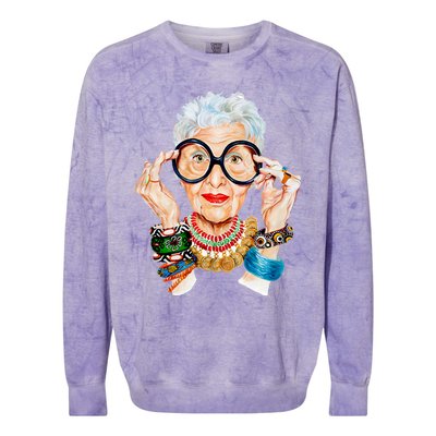 Iris Apfel Colorblast Crewneck Sweatshirt