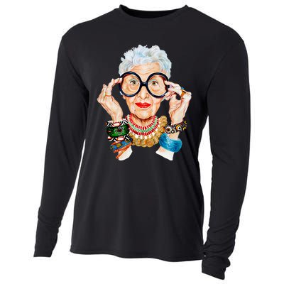 Iris Apfel Cooling Performance Long Sleeve Crew