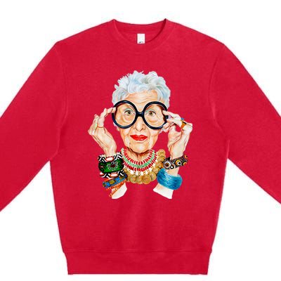 Iris Apfel Premium Crewneck Sweatshirt