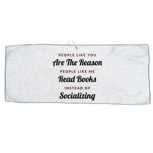 Introvert Antisocial Id Rather Be Reading Great Gift Large Microfiber Waffle Golf Towel