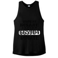 Insane Asylum Inmate With Numbers Halloween Ladies PosiCharge Tri-Blend Wicking Tank