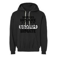 Insane Asylum Inmate With Numbers Halloween Garment-Dyed Fleece Hoodie