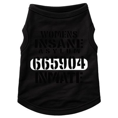 Insane Asylum Inmate With Numbers Halloween Doggie Tank