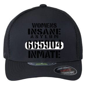 Insane Asylum Inmate With Numbers Halloween Flexfit Unipanel Trucker Cap