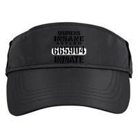 Insane Asylum Inmate With Numbers Halloween Adult Drive Performance Visor