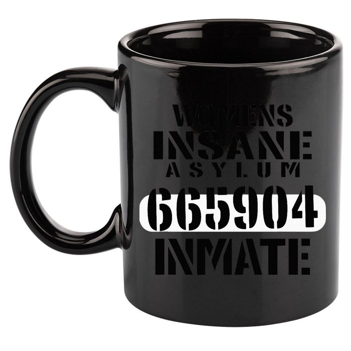 Insane Asylum Inmate With Numbers Halloween 11oz C Handle Ceramic Mug