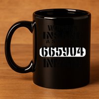 Insane Asylum Inmate With Numbers Halloween 11oz C Handle Ceramic Mug