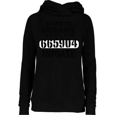 Insane Asylum Inmate With Numbers Halloween Womens Funnel Neck Pullover Hood