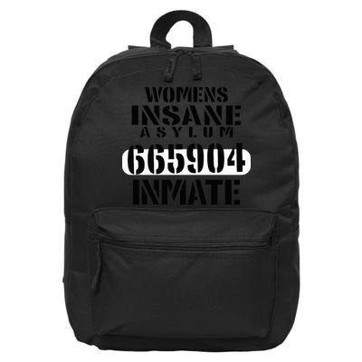 Insane Asylum Inmate With Numbers Halloween 16 in Basic Backpack