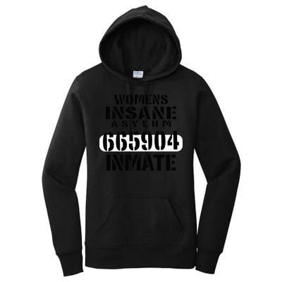 Insane Asylum Inmate With Numbers Halloween Women's Pullover Hoodie