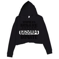 Insane Asylum Inmate With Numbers Halloween Crop Fleece Hoodie