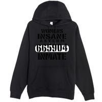 Insane Asylum Inmate With Numbers Halloween Premium Pullover Hoodie